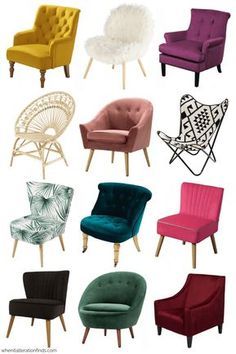 12 Fabulous Accent Chairs You'll Love for Under £250 | When It Alteration Finds Furnitur Ruang Keluarga, Pouf Design, Futuristic Furniture, Living Room Sofa Design, Design Seeds, Bedroom Chair, Living Room Decor Apartment, Accent Chairs For Living Room, Cool Chairs