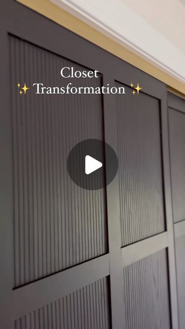 Tall Sliding Closet Doors, Storage Closet Door Ideas, Modern Accordion Doors Closet, Paneled Closet Doors, Door For Laundry Room Closet, Exterior Closet Door Ideas, Closet Doors Diy Bedroom, Closet Door Makeover Wallpaper, Molding On Closet Doors