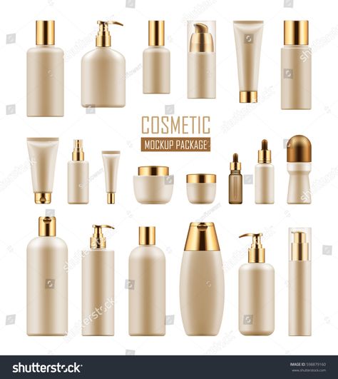 Luxury Bottle Packaging, Luxury Skincare Packaging, Luxury Cosmetic Packaging, Cosmetics Mockup, Bottle Design Packaging, Cosmetic Packaging Design, Gold Cap, Skincare Packaging, Luxury Cosmetics