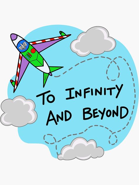 "To Infinity and Beyond" Sticker for Sale by JimmyRudy | Redbubble Beyond Design, Toy Story Party, Neon Light Signs, To Infinity And Beyond, Lighted Signs, Neon Lighting, Toy Story, Science Poster, Stranger Things Fanart