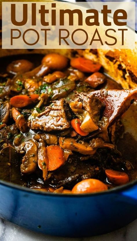 Ultimate Pot Roast, Dutch Oven Pot Roast, Oven Pot Roast, Crockpot Pot Roast, Easy Pot Roast, Pot Roast Crock Pot Recipes, Chuck Roast Recipes, Best Pot Roast, Pot Roast Recipe