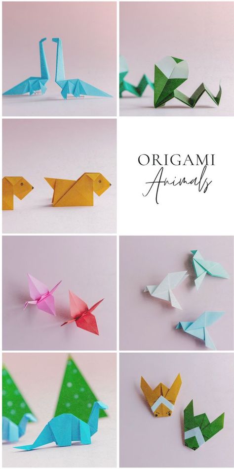 Origami Animals have been the top popular craft creature in the world of origami. Those animals comes in different shapes and sizes. No matter you are beginners or skilled for origami, there are some of the best ideas on this page. Origami Animals Step By Step, Bat Origami, Origami Monkey, Marble Crafts, Step By Step Origami, Easy Origami Animals, Bird Origami, Origami Pig, Animal Origami