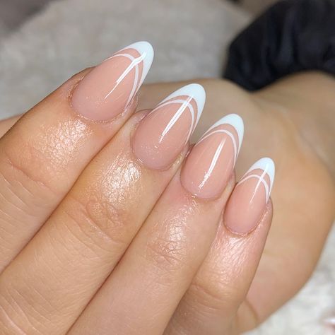 Double French Nails, Neutral Nail Designs, White Tip Nails, Ten Nails, Tip Nails, Neutral Nails, Minimalist Nails, French Tip Nails, Square Nails