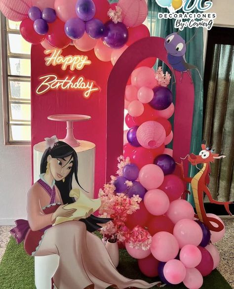 Mulan Birthday, Moana Theme Birthday, Sweet 16 Themes, Disney Princess Cake, Princess Theme Birthday, Princess Theme Birthday Party, Baby Birthday Themes, Disney Princess Birthday, Birthday Party Theme Decorations