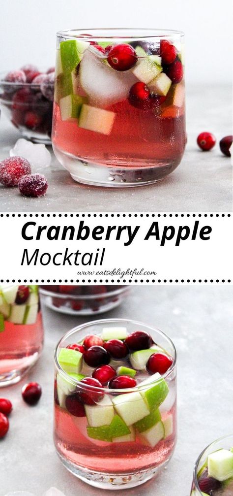 cranberry apple mocktails in cups Non Alcoholic Drinks For Fall Wedding, Cranberry Apple Punch Non Alcoholic, Cranberry Apple Drink, Apple Cranberry Mocktail, Apple Cider Cranberry Mocktail, Festive Thanksgiving Drinks Nonalcoholic, Crystal Light Drinks Recipes, Cranberry Juice Drinks Non Alcoholic, Thanksgiving Drink Non Alcoholic