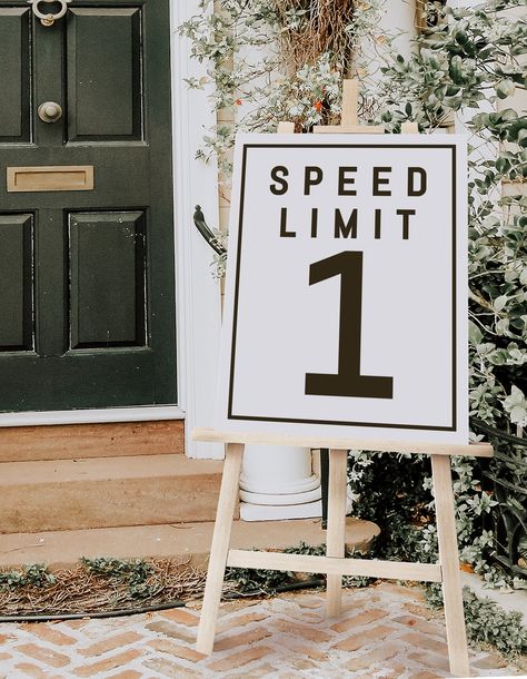 "Racing to the top of the trendiest birthday themes of the year: it was a Fast ONE! This speed limit sign template is editable, customizable, and the perfect decor addition for a race car bday party. ►TRY OUT TEMPLATE BEFORE PURCHASE: Copy + Paste link in your browser https://templett.com/design/demo/INVITEDdesignCo/20458032,20458063 No special software requirements. Edit from any device. Template is ONLY editable in online TEMPLETT website. --Easily download and print completed template from TEMPLETT website. ►HOW TO ORDER  - Add listing to your cart - Download the Instant Download PDF instructional guide via Etsy - A custom link with your template will be EMAILED to the address associated with your Etsy account. - Due to payment processing, please allow up to 30 minutes from time of purc Speed Limit Sign, Baby First Birthday Themes, Car Birthday Party, Boys First Birthday Party Ideas, Boys 1st Birthday Party Ideas, Hot Wheels Birthday, Car Birthday Theme, Race Car Birthday Party, Baby Birthday Themes