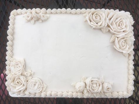 Bridal Sheet Cake, Classy Sheet Cake, White Sheet Cake Decoration, White Wedding Sheet Cake, Wedding Sheet Cakes With Flowers, Simple Wedding Sheet Cake, Engagement Party Sheet Cake, 70th Anniversary Cake, Wedding Sheet Cake Ideas Simple