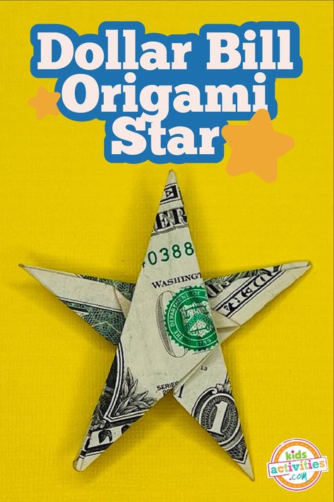 Learn to craft a stunning dollar bill origami star step-by-step. Create beautiful 5-pointed stars with our easy tutorial! Perfect for gifting. Easy Dollar Bill Origami Star, Dollar Star Origami, How To Fold Money Into A Star, Christmas Tree Dollar Bill Origami, Folded Dollar Bills, 2 Dollar Bill Origami, Dollar Bill Christmas Origami, Folding A Dollar Bill, Money Stars Dollar Bills