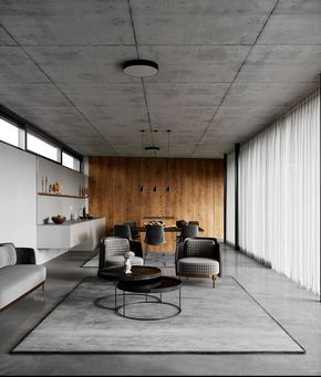 Cement Interior Design, Facade Concrete, Exposed Ceiling, Atelier Interior, Office Fitout, Industrial Style Interior, Industrial Style Home, Industrial Office Design, Concrete Interiors