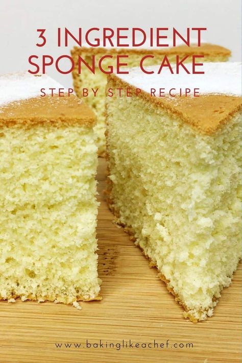 Sponge Cake Recipe Best, Basic Sponge Cake Recipe, Easy Sponge Cake Recipe, Italian Sponge Cake, Sponge Recipe, Different Types Of Cakes, Italian Cookie, Sponge Cake Recipe, Resipi Kek