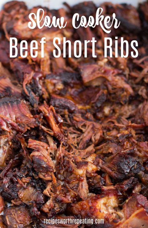 Short Ribs Recipe Oven Crock Pot, Short Ribs Recipe Crockpot Easy, Slow Cook Short Ribs Crock Pots, Barbecued Beef Short Ribs, Short Rib Crock Pot Recipes, How To Make Beef Short Ribs, How To Cook Short Ribs Crock Pot, Slow Cooker Boneless Beef Short Ribs, Bone In Short Ribs Recipe Crock Pot