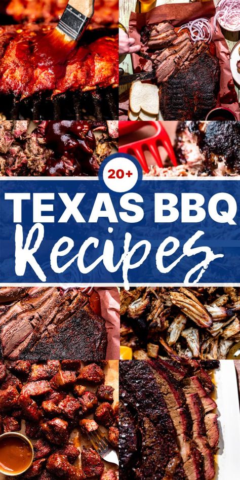 Get ready to fire up the smoker or grill and indulge in some of the best Texas BBQ recipes! From brisket to ribs, the state of Texas has perfected the art of slow-cooked meats bursting with flavor. Whether you’re a seasoned pitmaster or a beginner grill enthusiast, these recipes will satisfy your craving for deliciously smoky and savory dishes. Bbq Meat Recipes Barbecue, Bbq Meat Recipes, Smoked Bbq Recipes, Best Smoker Recipes, Bbq Pit Recipes, Texas Bbq Party, Recteq Recipes, Texas Bbq Recipes, Bbq Ideas Food