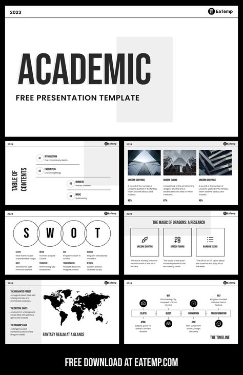 Academic PowerPoint Presentation Template - E Academic Presentation Powerpoint, Academic Presentation Design, Research Powerpoint Presentation, Slideshow Ideas Powerpoint, Academic Powerpoint, Academic Presentation, Research Presentation, Powerpoint Ideas, Ppt Template Design