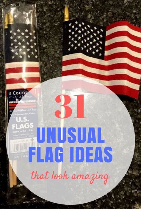 You won't believe these creative ways to show off your patriotism! Flag Ideas, Patriotic Porch, Room Parent, Patriotic Diy, Flag Crafts, July Ideas, Fourth Of July Decor, Patriotic Crafts, Patriotic Party