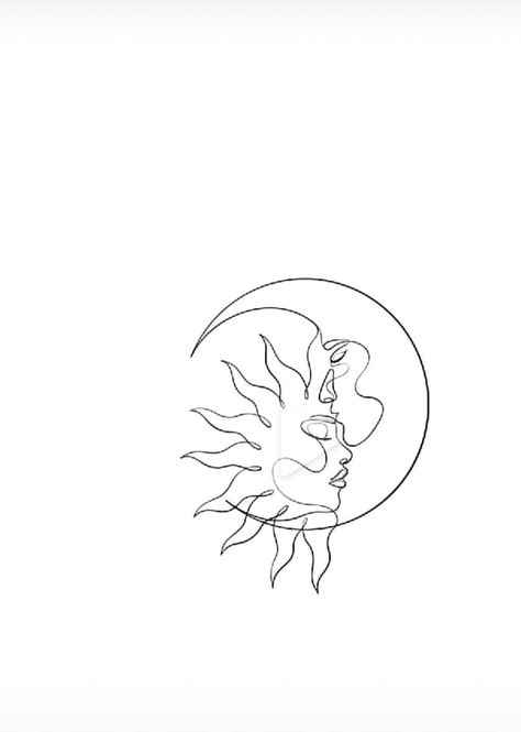 Sun And Moon Tattoo With Shading, Sunlight Of The Spirit Tattoo, Mind And Soul Tattoos, Impossible Love Tattoo, Moon And Sun Back Tattoo, Sun And Moon Line Tattoo, Protect Your Peace Tattoo, Tattoo Sol E Lua, Tattoo Sun And Moon