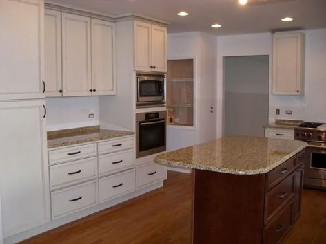 Kitchen Cabinets Without Crown Molding, Kitchen Cabinets Height, Kitchen Cabinets To Ceiling, Cabinets With Crown Molding, No Upper Cabinets, Ceiling Remodel, Cabinets To Ceiling, Hickory Kitchen Cabinets, Cabinet Molding