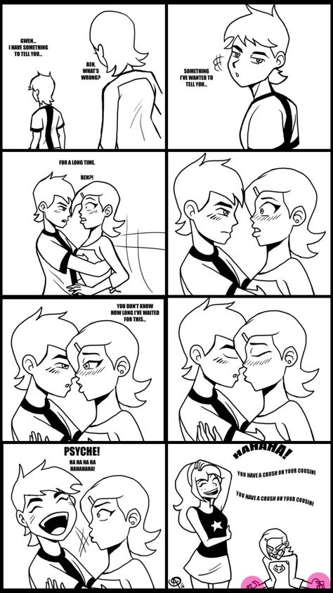 Ben And Gwen Ship, Gwen 10 Fan Art, Ben 10 Aliens Fanart, Albedo Ben 10, Ben 10 Oc, Spongebob And Sandy, Ben And Gwen, Ben 10 Comics, Fandom Drawing