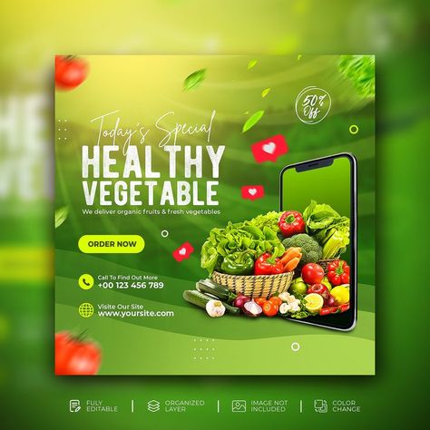 Online Vegetable, Vegetable, grocery, grocery delivery, promotion, banner, Instagram, food delivery, organic food, organic, food banner, vegetable banner, web banner, PSD, grocery sell, online, online delivery, online food, food order, fresh vegetable, discount, sale, farm, green background, nature, leaf, tomato, website Grocery Background, Vegetable Poster Design, Grocery Banner, Green Background Nature, Vegetable Poster, Vegetable Delivery, Facebook Poster, Standing Banner Design, Juice Bar Design