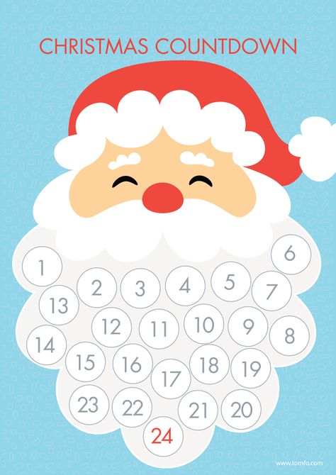 Countdown to Christmas | Santa Beard | Play and Go Santa Beard Countdown, Santas Beard Advent Calendar, Santa's Beard Countdown, Countdown Template, Countdown Calendar Printable, Santa Countdown, Christmas Countdown Diy, Calendar Advent, Pictures Frames