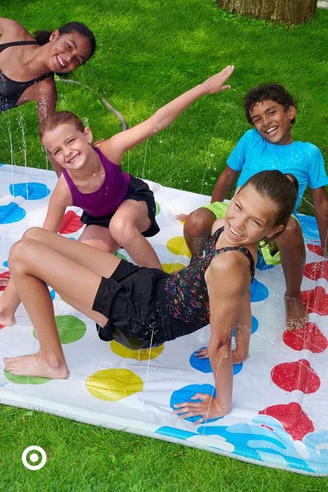 Get everyone outdoors for a fun game of Twister & make a splash. It’s the perfect outdoor activity for a backyard picnic or a sleepover that’ll keep kids away from their screens. Sleepover Plans, Summer Olympics Party, Summer Backyard Fun, Village Kids, Fun Group Games, Olympic Party, Olympic Village, Youth Games, Backyard Picnic