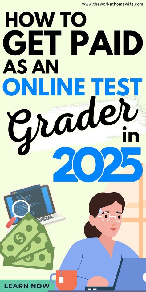 Earn money by grading essays and tests online! If you have a degree and a passion for education, this could be the perfect side hustle for you. Learn more about online test grader jobs and how to get started. #OnlineGradingJobs #WorkFromHomeJobs #FreelanceGrader #TestGrader #EarnFromHome #EducationJobs #GradingEssays #RemoteJobs #WorkAtHome Home Jobs Ideas, Home Business Ideas For Women, Extra Money Jobs, Transcription Jobs, Jobs Ideas, Retirement Advice, Senior Student, Writing Test, Business Ideas For Women