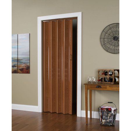 Accordion Folding Doors, Accordion Door, Keeping Rooms, Door Bed, Accordion Doors, Vinyl Panels, Brown Bed, Separating Rooms, Folding Door