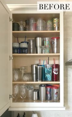 Organization Ideas for a Kitchen Cabinet Overhaul | Kelley Nan Kitchen Cabinet Organization Layout, Kitchen Cupboard Organization, Kitchen Cabinet Organization Ideas, Kitchen Drawer Organizers, Storage Hacks Diy, Kitchen Storage Hacks, Small Kitchen Storage, Kitchen Organization Diy, Organisation Hacks