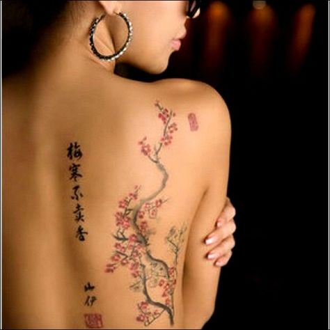 50 Meaningful Chinese Symbol Tattoos and Designs Tattoo Planets, Ta Moko Tattoo, Cherry Blossom Tree Tattoo, Blossom Tree Tattoo, Sakura Tattoo, Cherry Tattoos, Tattoo Convention, Traditional Japanese Tattoos, Blossom Tattoo