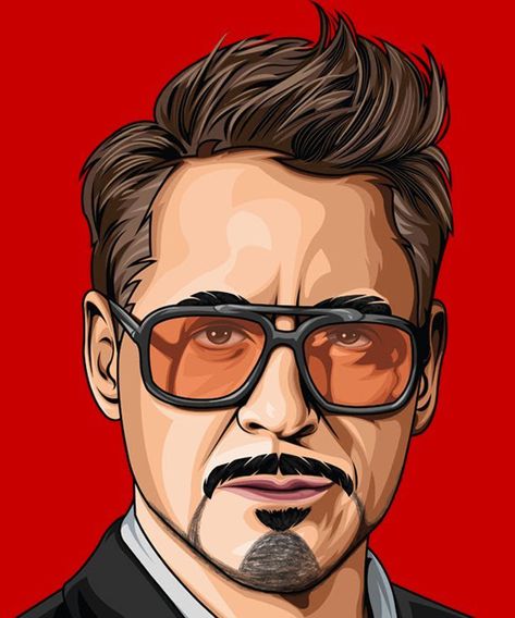 How to Draw Robert Downey Jr. Vector #Portrait in Adobe Illustrator CC#portraittutorials #illustratortutorials #vectortutorials #designillustration Illustrator, I Hope, Red, Design, Art