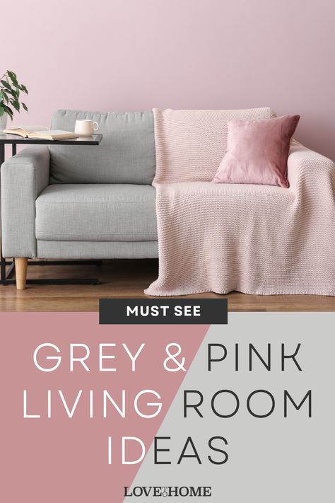 Create the perfect living space with a modern and stylish combination of pink and grey! With these tips, you can design an elegant and timeless interior that is both cosy and inviting. Learn how to incorporate furniture, accessories, artwork, lighting, and more for a stunning pink and grey living room. Grey And Pink Living Room Ideas, Pink And Grey Living Room, Pink Living Room Walls, Grey And Pink Living Room, Grey Sofa Decor, Sofa Colour Combinations, Pink Sofa Living Room, Pink Gray Bedroom, Grey Paint Living Room