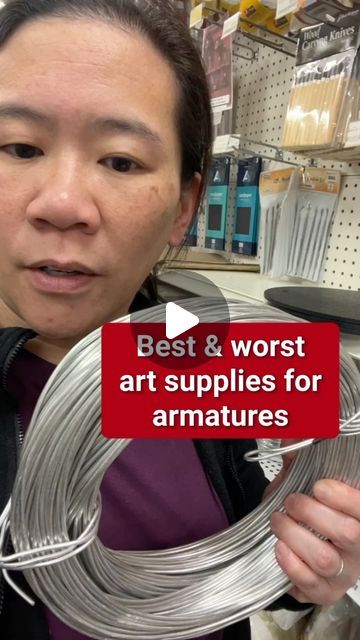 119K views · 8.5K likes | Art Prof: Create & Critique on Instagram: "So many factors it comes to building an armature! The biggest one though is making sure that you actually get armature wire.  It’s easy to assume that you can just get any wire at any hardware store, but none of them will have the malleability that you need to create an armature for sculpture.   I confess that armatures still really stress me out, even though I totally know how to make them. I guess I always get worried that it’s not strong enough enough, and then, somehow there will be this massive collapse in my sculpture later.😳  I did a live stream where I did an armature for my sculpture of Buddy, our family dog.   You can see me wrestle with the wire quite aggressively! Search “art prof armature” on YouTube, or typ Armatures For Sculpting, How To Make Wire Sculptures, Diy Wire Sculpture, Wire And Paper Art, Wire Armature Sculpture, Clay And Wire Sculpture, Armature Sculpture How To Make, Diy Armature, Wire Figure Sculptures