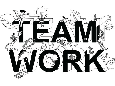 TeamWork Illustration affinity ux digital art designers graphic illustrator mobile website web app branding vector design logo typography ui illustration Teamwork Illustration, Team Work Motivation, App Branding, Recycled Magazine Crafts, Ui Illustration, Office Wall Design, Finance Accounting, Recycled Magazine, Wall Text