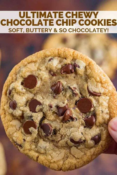 Ultimate Chocolate Chip Cookies, Best Chocolate Chip Cookies Recipe, Cookies Soft, Butter Extract, Soft Chocolate Chip Cookies, Easy Chocolate Chip Cookies, Perfect Chocolate Chip Cookies, Flax Egg, Chocolate Cookie Recipes