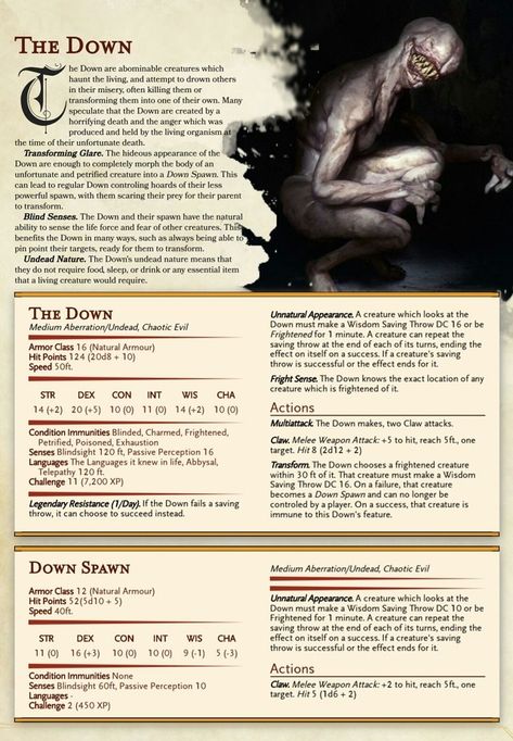 Tumblr, Dnd Cave Monsters, Dnd Stat Blocks, Pathfinder Homebrew, Dnd Subclasses, Stat Block, Homebrew Monsters, Dnd Things, Dungeons And Dragons Races