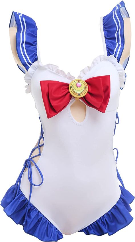 Swimsuit Cosplay, Sailor Moon Cosplay, Swimsuit Fabric, Ruffle Swimsuit, Japanese Cartoon, Suits For Sale, Girl Onesies, One Piece For Women, Swimwear Fashion