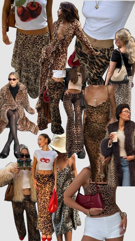 Leopard print is a neutral Animal Print Going Out Outfit, Fall Leopard Outfits, Leopard Print Work Outfit, Leopard Outfit 2024, Plus Size Leopard Print Outfits, Cheetah Outfit Aesthetic, 2000s Cheetah Print Outfit, Animal Print Bachelorette Party Outfits, Cheetah Print Party Ideas