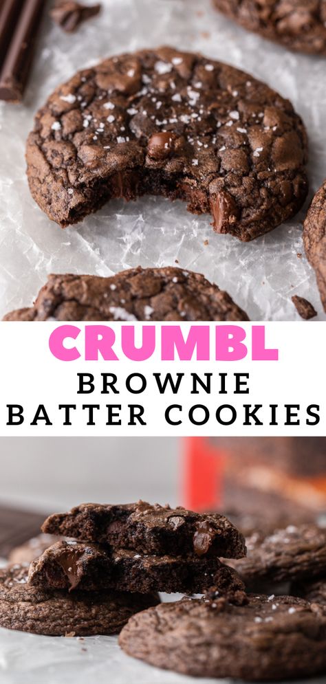 Brownie Batter Cookies, Crumble Cookie Recipe, Brownie Mix Cookies, Chewy Brownies, Lost 100 Pounds, Healthy Food Facts, Quit Drinking, Gourmet Cookies, Oreo Dessert