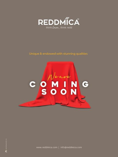 Coming Soon...Nexa...Reddmica Laminate #reddmica #silkmica #reddwood #nexa #highfive #interior #interiordesign #interiordecor #interiorstyling #architecture #architecturedesign #homedesign #homedecor #homefurniture #laminatemanufacturer #furnituremakeover #HomesweetHome #design #laminate #trending #luxurylaminates #laminates #interiors #instagood #instapic #picoftheday #decorativesurface #homedecor #surfacedesign #decorating #home #interiors #craftmanship #art #interiorstyle #inspiration Logos, Opening Soon Creative Ads, Coming Soon Creative Ads, Launch Campaign Ideas, Coming Soon Logo, Product Post, Ads Creative Advertising Ideas, Advertising Ideas, Launch Campaign