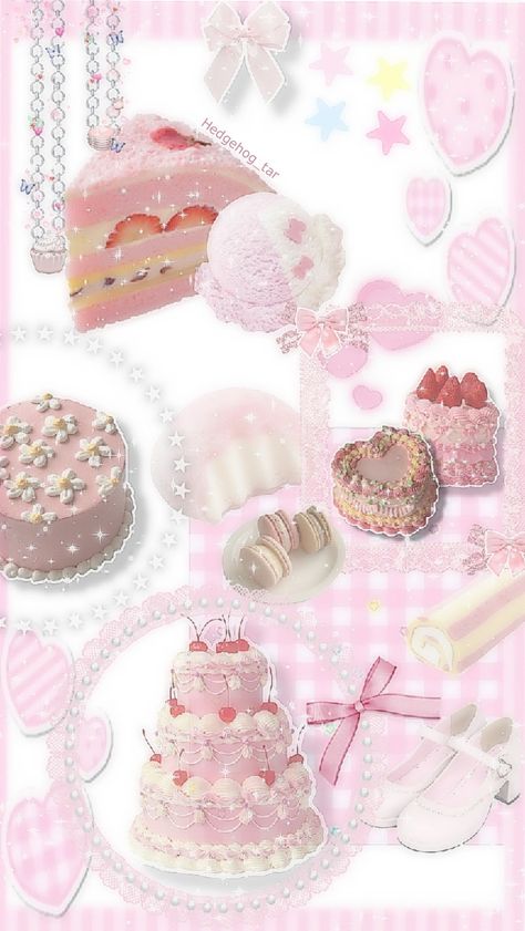 Pink Wallpaper Kawaii, Cute Backrounds, College Wallpaper, Cake Wallpaper, Pink Wallpapers, Aesthetic Core, Iphone Wallpaper Kawaii, Kawaii Core, Lit Wallpaper