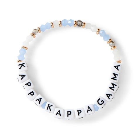 PRICES MAY VARY. REPRESENT & SUPPORT – A sorority family is a family unlike any other. Wear that on your sleeve (literally!) with our Kappa Kappa Gamma big and little bracelets sorority sisters are sure to love. Represent your sisterhood wherever you go and express your love and support. CLASSY ELEGANCE – The Kappa Kappa Gamma Name Bracelet is one of a kind when it comes to beauty, elegance, and sheer class. Glass and 18K gold plated beads work harmoniously together to form a sorority sister jew Alpha Gamma Delta Big Little, Bid Day Gifts Sorority, Sorority Gift Ideas, Little Baskets Sorority Ideas, Big Little Baskets, Sorority Little Gifts, Sorority Bracelets, Sorority Keychain, Big Little Gift Ideas