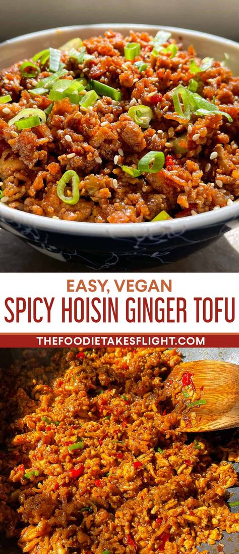 Ginger Vegan Recipes, Turkey Tofu Recipe, Tofu Glaze Recipes, Mongolian Tofu Recipe, Hidden Tofu Recipes, Tofu And Chickpea Recipes, Tofu Crumbles Recipes, Plant Based Asian Recipes, Medium Firm Tofu Recipes