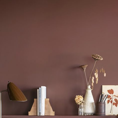 Eclectic Vintage Paint Colors | Benjamin Moore Living Room Paint Benjamin Moore, Mauve Painted Ceiling, Tea Room Benjamin Moore, Attic Office Paint Colors, Clay Paint Color Benjamin Moore, Deep Rose Wall Color, Rosewood Paint Color, Blush Brown Paint Color, Deep Mauve Benjamin Moore