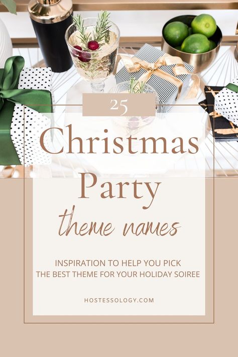 Glamorous Christmas Party, Flannel And Fizz Christmas Party, Christmas Themed Ladies Night, Elegant Holiday Party Themes, Christmas Event Ideas Activities, Christmas Color Party Ideas, Creative Christmas Party Ideas, Cozy Christmas Theme Party, Christmas Brunch Themes Ideas