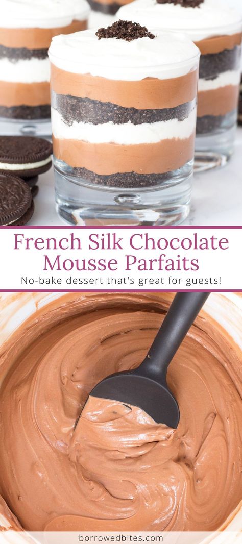 Chocolate Parfait Desserts, Best Chocolate Mousse Recipe, Oreo Parfait, Rich Chocolate Mousse, Oreo Mousse, Mousse Desserts, Chocolate Mousse Desserts, Trifle Dessert Recipes, Chocolate Mousse Cups