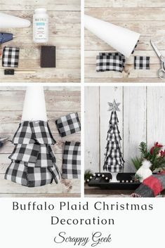 Plaid Christmas Decorations, Buffalo Plaid Christmas Decor, Buffalo Plaid Christmas Tree, Plaid Christmas Decor, Plaid Christmas Tree, Christmas Tree Crafts, Simple Christmas Tree, Christmas Tree Ideas, Buffalo Plaid Christmas