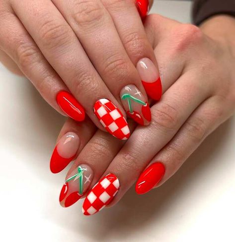 131 Most Popular Summer Nails Designs, From Ombré To Simple & Bright Ideas - The Mood Guide Super Cute Nail Ideas, Bright Red Nails Design, Acrylic Nails Summer Ideas, Summer Gel X Nails Ideas, Bold Nail Ideas, Summer Gel Mani, Now Nails Design, Unique Design Nails, Square Red Nails Design