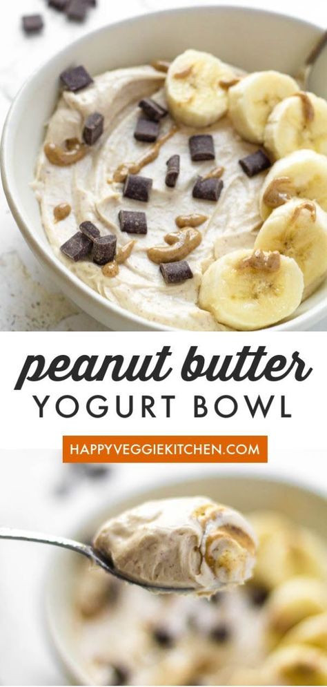 Peanut Butter Yogurt Bowl, Peanut Butter Delight, Yogurt Bowl Recipe, Packed Snacks, Peanut Butter Yogurt, Protein Packed Snacks, Healthy Food Facts, Yogurt Bowl, Yogurt Recipes