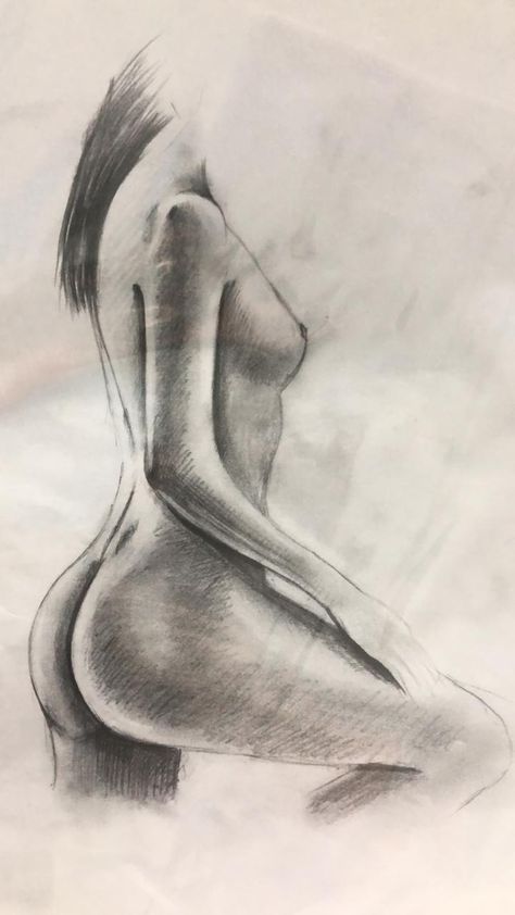 #nudepaiting Make Figure Drawing, Human Body Drawing Sketches, Figure Painting Woman Fine Art, Women Figure Sketch, Women Model Poses, Posing Sketch, Drawings Ideas Creative, Inappropriate Drawing, Abstract Bodies