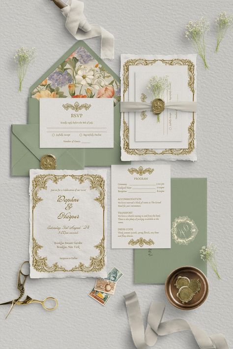 A Timeless Elegance: Baroque Wedding Invitations Designed with Love, Just Like Yours At BlocksDesignCo, we believe wedding invitations deserve the same care and attention to detail as your love itself.  That's why we offer a semi-custom baroque wedding invitation suite designed to perfectly capture the essence of your special day. Set the tone for your wedding: Announce your special day in a way that reflects the romance and sophistication of the Regency era. Uniquely Yours: Semi-customizable op Regency Era Wedding, Royal Wedding Theme, Royal Wedding Themes, Regency Wedding, Baroque Wedding, Wedding Crest, Gold Baroque, Baroque Design, Elegant Aesthetic