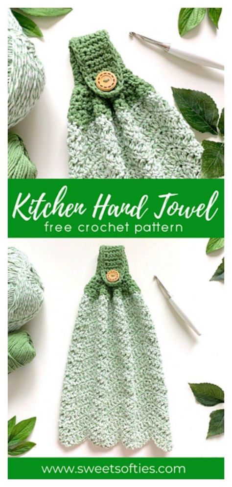 Hanging Towel Free Crochet Pattern Crochet Towel Tops, Cotton Crochet Patterns, Crochet Dish Towels, Crochet Towel Topper, Crochet Kitchen Towels, Kitchen Hand Towel, Dishcloth Crochet Pattern, Crochet Towel, Crochet Washcloth